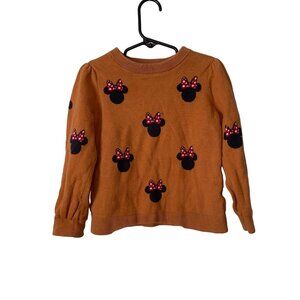 Baby GAP Disney Minnie Mouse Sweater Brown Size 5 Cotton & Polyester